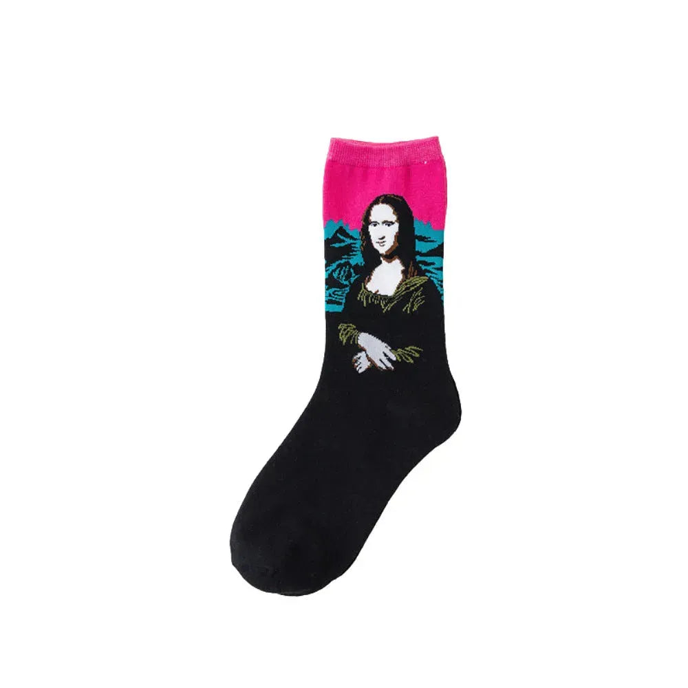 European And American Retro Abstract Art Van Gogh Oil Painting Socks - Bellarte Enchanté European And American Retro Abstract Art Van Gogh Oil Painting Socks